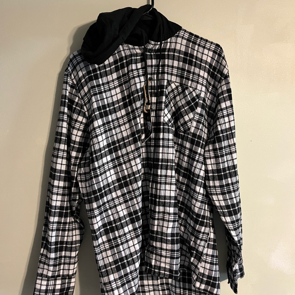 Black and White Plaid Men's Sweater